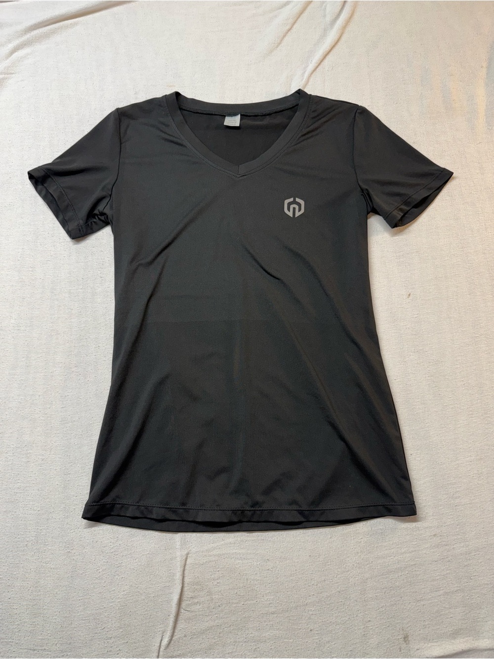 Black Women's V‑Neck Active Tee